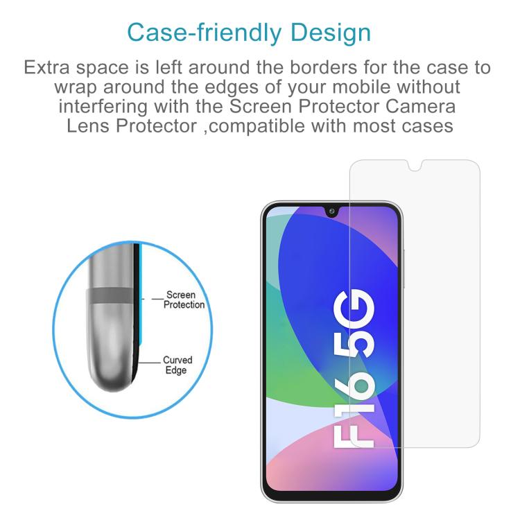 Pellicola in vetro temperato 0,26 mm 9H 2,5D, For Samsung Galaxy F16 5G, For Samsung Galaxy A26 5G / M16 5G, For Samsung Galaxy A56 5G, For Samsung Galaxy M15 5G Prime, For Samsung Galaxy M05 / F05