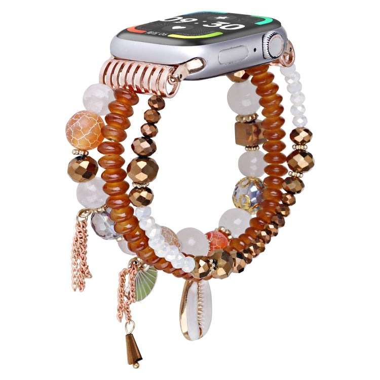 Cinturino per orologio con catena di perline di conchiglia, For Apple Watch 46mm / 49mm / 45mm / 44mm, For Apple Watch 42mm / 41mm / 40mm / 38mm