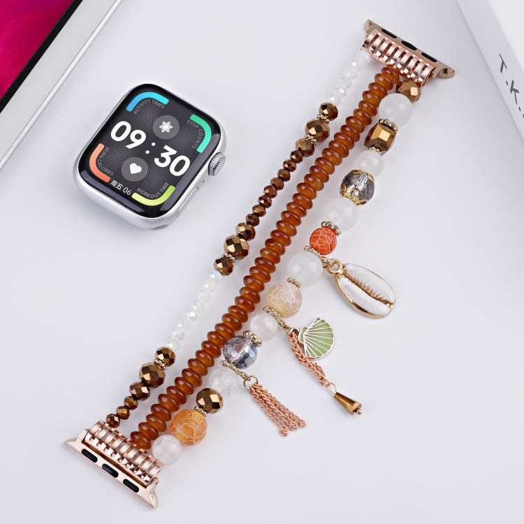 Cinturino per orologio con catena di perline di conchiglia, For Apple Watch 46mm / 49mm / 45mm / 44mm, For Apple Watch 42mm / 41mm / 40mm / 38mm