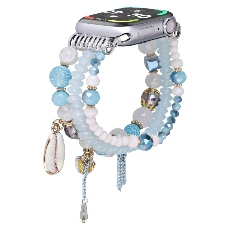 Cinturino per orologio con catena di perline di conchiglia, For Apple Watch 46mm / 49mm / 45mm / 44mm, For Apple Watch 42mm / 41mm / 40mm / 38mm