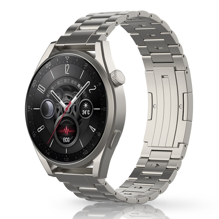 Cinturino per orologio in acciaio al titanio con sgancio rapido e tre perline stile bottone, For Huawei Watch GT 5 / GT 4 46mm