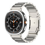 Cinturino per orologio in acciaio al titanio con fibbia a tartaruga a tre perle, For Samsung Galaxy Watch Ultra / Ultra 2025, For Samsung Galaxy Watch8 / Watch8 Classic
