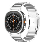 Cinturino per orologio in acciaio al titanio con fibbia a tartaruga a tre perle, For Samsung Galaxy Watch Ultra / Ultra 2025, For Samsung Galaxy Watch8 / Watch8 Classic