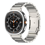 Cinturino per orologio in acciaio al titanio con fibbia a tartaruga a tre perle, For Samsung Galaxy Watch Ultra / Ultra 2025, For Samsung Galaxy Watch8 / Watch8 Classic