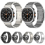 Cinturino per orologio in acciaio al titanio con fibbia a tartaruga a tre perle, For Samsung Galaxy Watch Ultra / Ultra 2025, For Samsung Galaxy Watch8 / Watch8 Classic