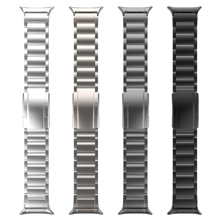 Cinturino per orologio in acciaio al titanio con fibbia a tartaruga a tre perle, For Samsung Galaxy Watch Ultra / Ultra 2025, For Samsung Galaxy Watch8 / Watch8 Classic