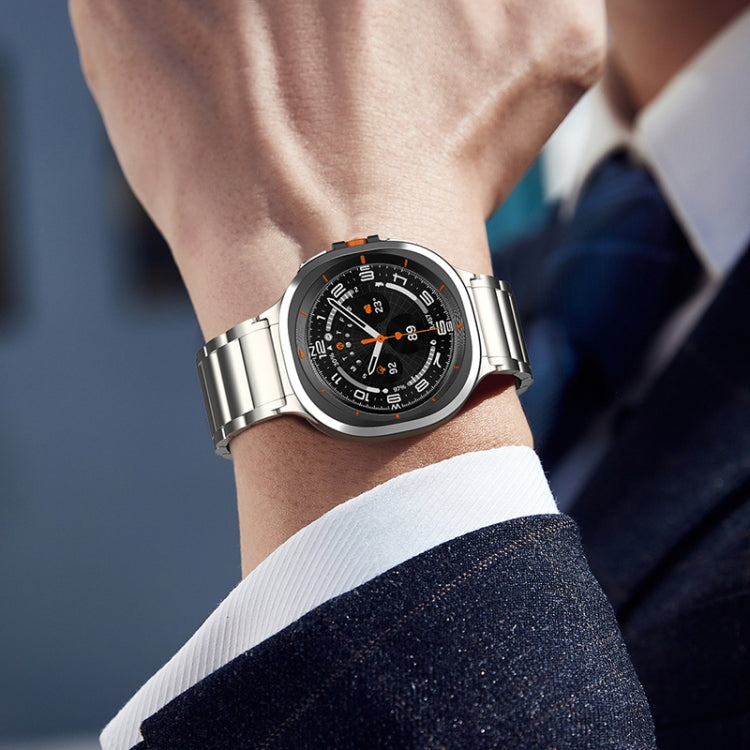 Cinturino per orologio in acciaio al titanio con fibbia a tartaruga a tre perle, For Samsung Galaxy Watch Ultra / Ultra 2025, For Samsung Galaxy Watch8 / Watch8 Classic