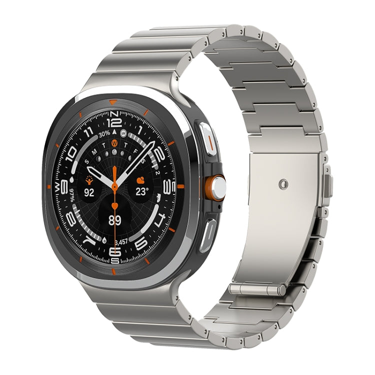 Cinturino per orologio in titanio puro con fibbia piatta a una perlina, For Samsung Galaxy Watch Ultra / Ultra 2025, For Samsung Galaxy Watch8 / Watch8 Classic