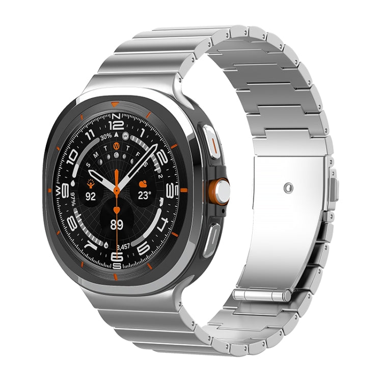 Cinturino per orologio in titanio puro con fibbia piatta a una perlina, For Samsung Galaxy Watch Ultra / Ultra 2025, For Samsung Galaxy Watch8 / Watch8 Classic