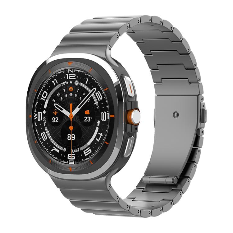 Cinturino per orologio in titanio puro con fibbia piatta a una perlina, For Samsung Galaxy Watch Ultra / Ultra 2025, For Samsung Galaxy Watch8 / Watch8 Classic