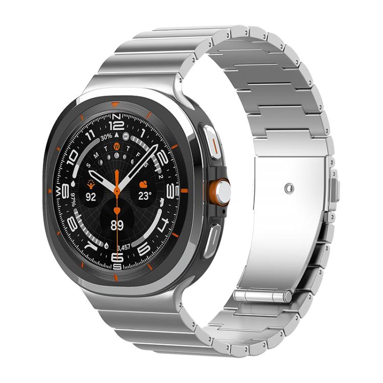 Cinturino per orologio in titanio puro con fibbia piatta a una perlina, For Samsung Galaxy Watch Ultra / Ultra 2025, For Samsung Galaxy Watch8 / Watch8 Classic