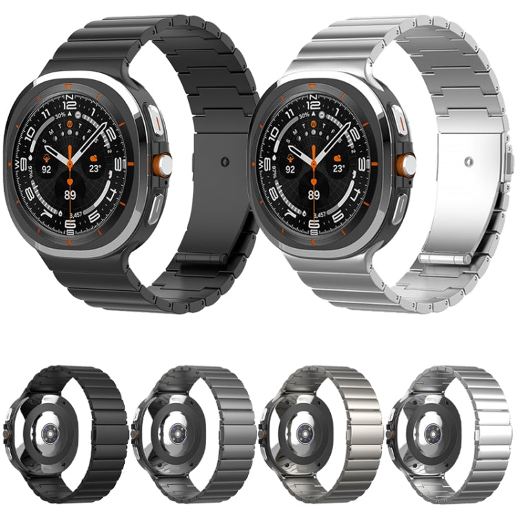 Cinturino per orologio in titanio puro con fibbia piatta a una perlina, For Samsung Galaxy Watch Ultra / Ultra 2025, For Samsung Galaxy Watch8 / Watch8 Classic