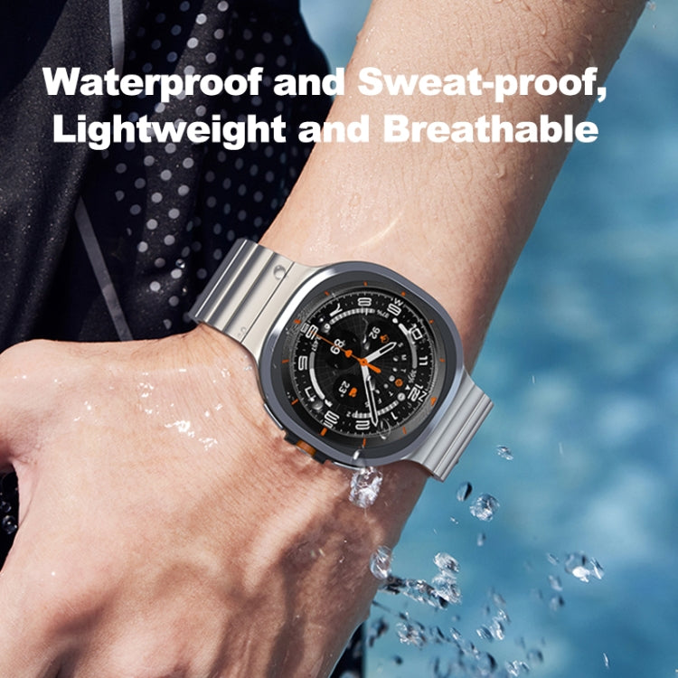 Cinturino per orologio in titanio puro con fibbia piatta a una perlina, For Samsung Galaxy Watch Ultra / Ultra 2025, For Samsung Galaxy Watch8 / Watch8 Classic