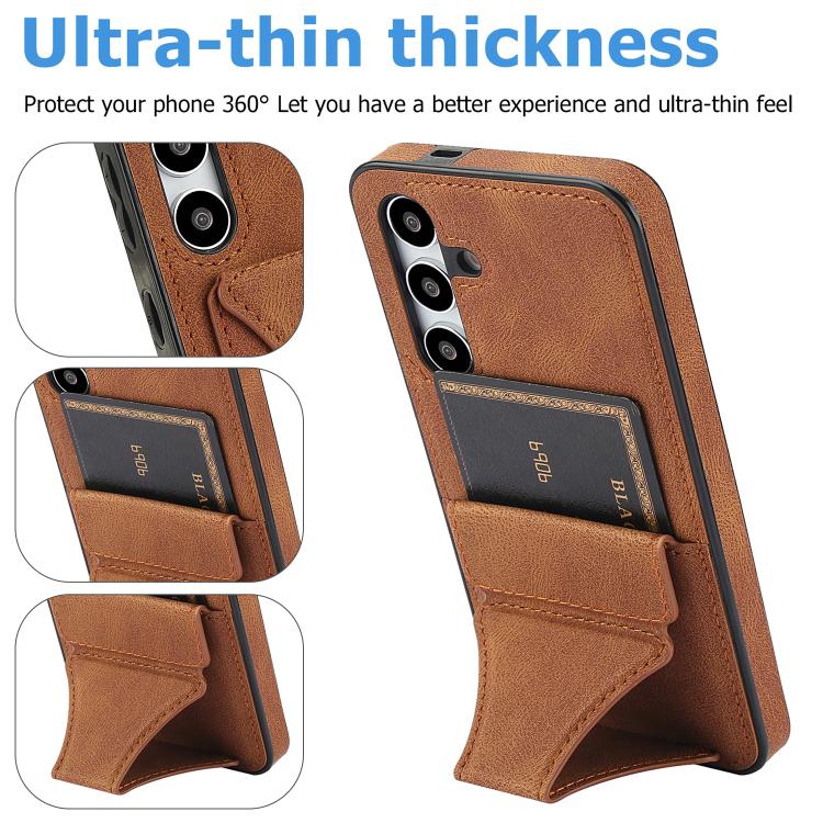 Custodia protettiva antiurto ultrasottile per telefono con supporto, For Samsung Galaxy S26+ 5G, For Samsung Galaxy S26 Ultra 5G, For Samsung Galaxy S26 5G, For Samsung Galaxy S24 FE 5G