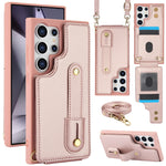 Custodia per telefono con cinturino verticale a portafoglio e cordino lungo, For Samsung Galaxy S25 Ultra 5G, For Samsung Galaxy S24 Ultra 5G, For Samsung Galaxy S24+ 5G
