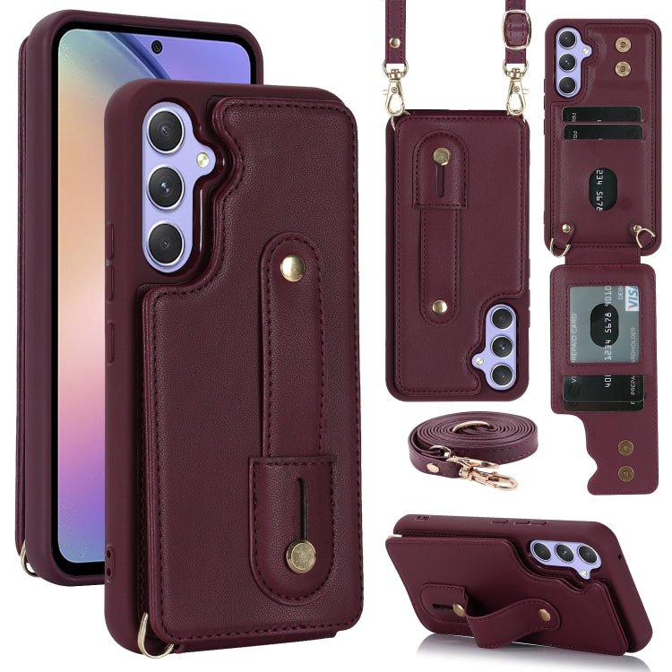 Custodia per telefono con cinturino verticale a portafoglio e cordino lungo, For Samsung Galaxy S26+ 5G, For Samsung Galaxy S26 Ultra 5G, For Samsung Galaxy S26 5G, For Samsung Galaxy S25+ 5G