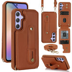 Custodia per telefono con cinturino verticale a portafoglio e cordino lungo, For Samsung Galaxy S26+ 5G, For Samsung Galaxy S26 Ultra 5G, For Samsung Galaxy S26 5G, For Samsung Galaxy S25+ 5G