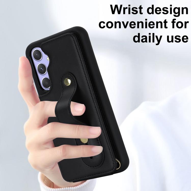 Custodia per telefono con cinturino verticale a portafoglio e cordino lungo, For Samsung Galaxy S26+ 5G, For Samsung Galaxy S26 Ultra 5G, For Samsung Galaxy S26 5G, For Samsung Galaxy S25+ 5G