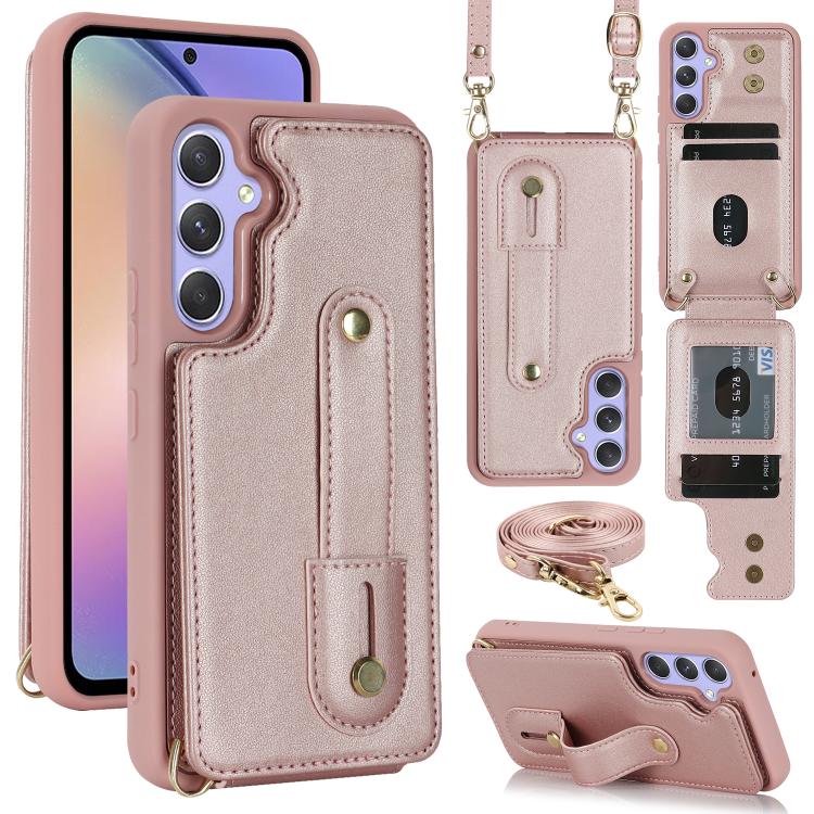 Custodia per telefono con cinturino verticale a portafoglio e cordino lungo, For Samsung Galaxy S26+ 5G, For Samsung Galaxy S26 Ultra 5G, For Samsung Galaxy S26 5G, For Samsung Galaxy S25+ 5G