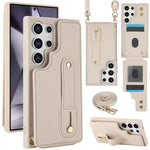 Custodia per telefono con cinturino verticale a portafoglio e cordino lungo, For Samsung Galaxy S26+ 5G, For Samsung Galaxy S26 Ultra 5G, For Samsung Galaxy S26 5G, For Samsung Galaxy S25+ 5G