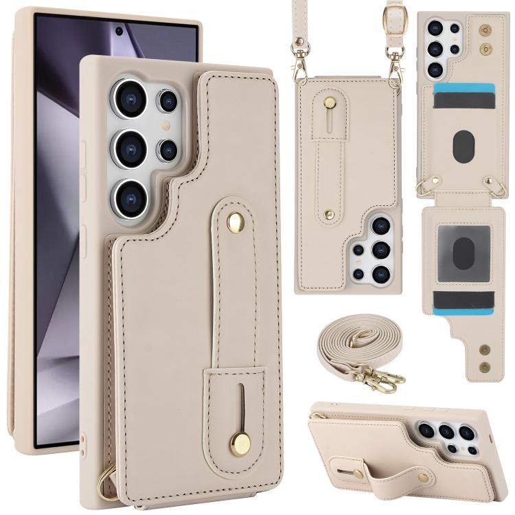 Custodia per telefono con cinturino verticale a portafoglio e cordino lungo, For Samsung Galaxy S26+ 5G, For Samsung Galaxy S26 Ultra 5G, For Samsung Galaxy S26 5G, For Samsung Galaxy S25+ 5G