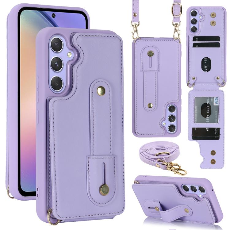 Custodia per telefono con cinturino verticale a portafoglio e cordino lungo, For Samsung Galaxy S26+ 5G, For Samsung Galaxy S26 Ultra 5G, For Samsung Galaxy S26 5G, For Samsung Galaxy S25+ 5G