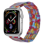 Cinturino per orologio in resina quadrata con corda elastica, For Apple Watch 46mm / 49mm / 45mm / 44mm, For Apple Watch 42mm / 41mm / 40mm / 38mm