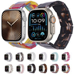 Cinturino per orologio in resina quadrata con corda elastica, For Apple Watch 46mm / 49mm / 45mm / 44mm, For Apple Watch 42mm / 41mm / 40mm / 38mm