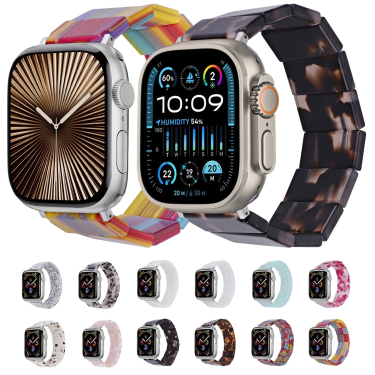 Cinturino per orologio in resina quadrata con corda elastica, For Apple Watch 46mm / 49mm / 45mm / 44mm, For Apple Watch 42mm / 41mm / 40mm / 38mm