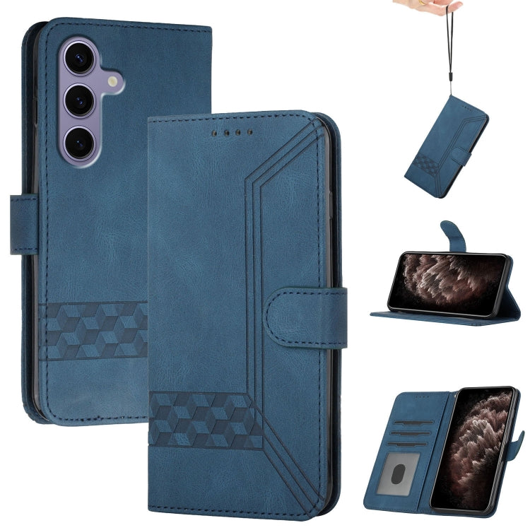 Custodia per telefono in pelle con effetto pelle cubica, For Samsung Galaxy S25 FE 5G, For Samsung Galaxy S25 5G, For Samsung Galaxy S25+ 5G, For Samsung Galaxy S25 Ultra 5G