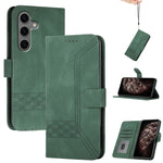 Custodia per telefono in pelle con effetto pelle cubica, For Samsung Galaxy S25 FE 5G, For Samsung Galaxy S25 5G, For Samsung Galaxy S25+ 5G, For Samsung Galaxy S25 Ultra 5G