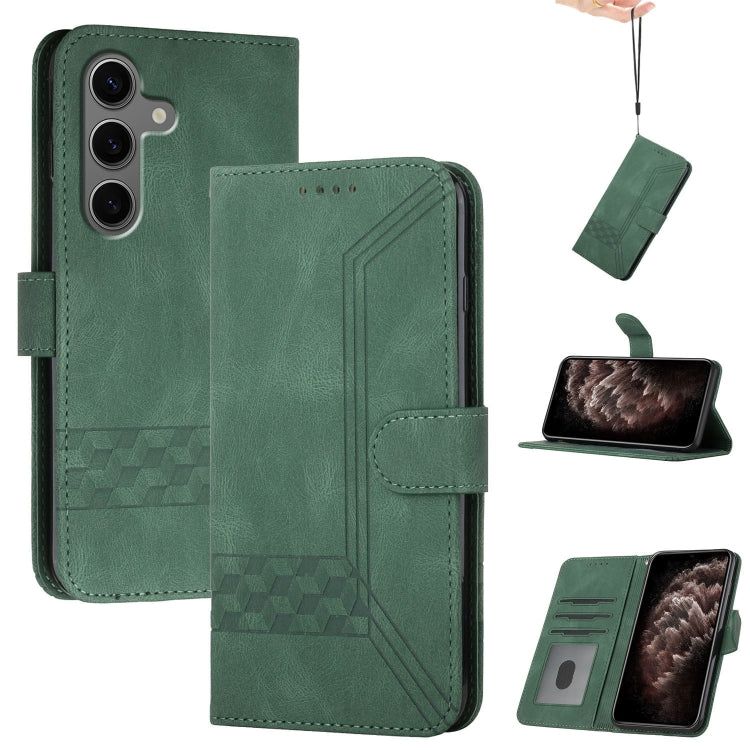 Custodia per telefono in pelle con effetto pelle cubica, For Samsung Galaxy S25 FE 5G, For Samsung Galaxy S25 5G, For Samsung Galaxy S25+ 5G, For Samsung Galaxy S25 Ultra 5G