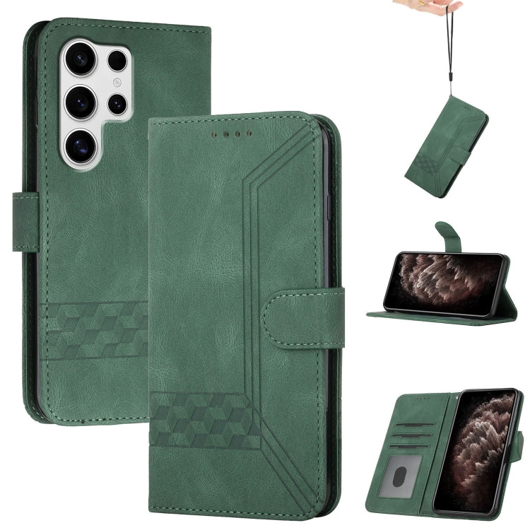 Custodia per telefono in pelle con effetto pelle cubica, For Samsung Galaxy S25 FE 5G, For Samsung Galaxy S25 5G, For Samsung Galaxy S25+ 5G, For Samsung Galaxy S25 Ultra 5G