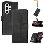 Custodia per telefono in pelle con effetto pelle cubica, For Samsung Galaxy S25 FE 5G, For Samsung Galaxy S25 5G, For Samsung Galaxy S25+ 5G, For Samsung Galaxy S25 Ultra 5G
