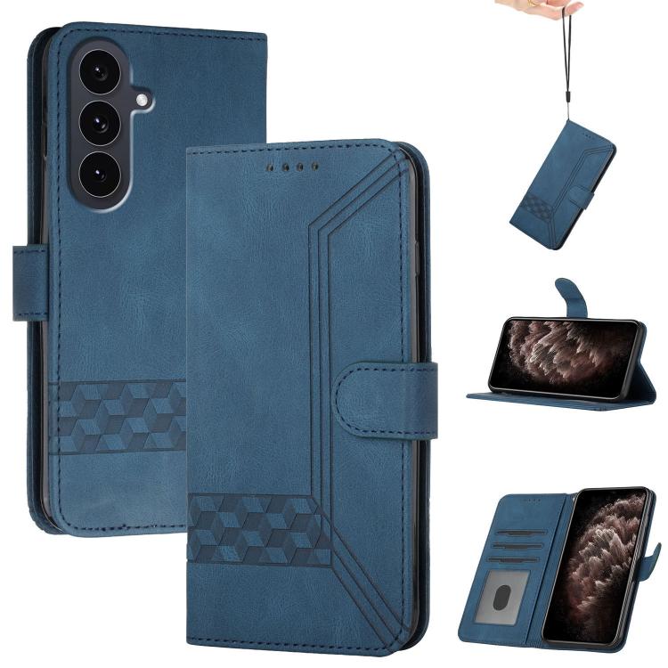 Custodia per telefono in pelle con effetto pelle cubica, For Samsung Galaxy S25 FE 5G, For Samsung Galaxy S25 5G, For Samsung Galaxy S25+ 5G, For Samsung Galaxy S25 Ultra 5G