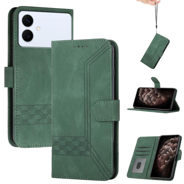 Custodia per telefono in pelle con effetto pelle cubica, For Galaxy S26 FE 5G, For Samsung Galaxy S26 Edge 5G, For Samsung Galaxy S26 Ultra 5G, For Samsung Galaxy S26 5G