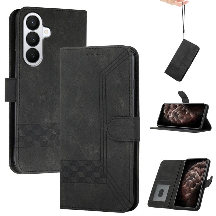 Custodia per telefono in pelle con effetto pelle cubica, For Galaxy S26 FE 5G, For Samsung Galaxy S26 Edge 5G, For Samsung Galaxy S26 Ultra 5G, For Samsung Galaxy S26 5G