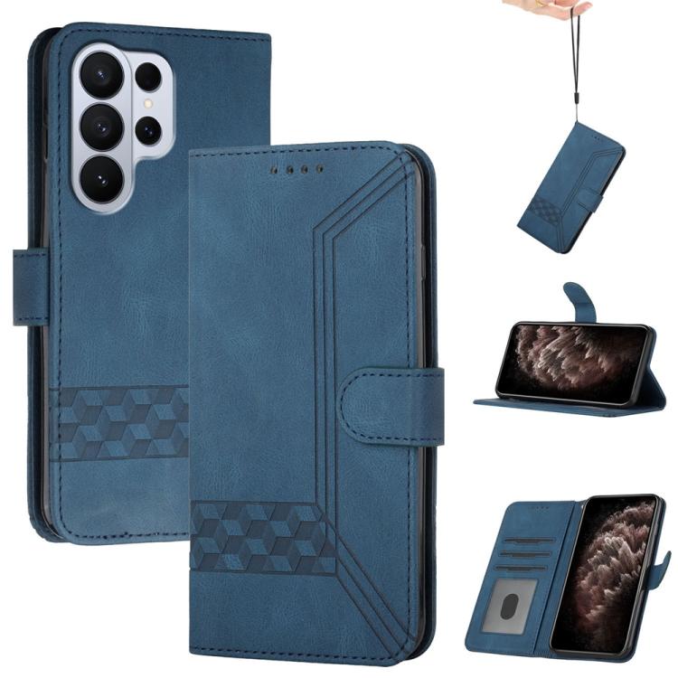 Custodia per telefono in pelle con effetto pelle cubica, For Galaxy S26 FE 5G, For Samsung Galaxy S26 Edge 5G, For Samsung Galaxy S26 Ultra 5G, For Samsung Galaxy S26 5G