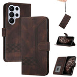 Custodia per telefono in pelle con effetto pelle cubica, For Galaxy S26 FE 5G, For Samsung Galaxy S26 Edge 5G, For Samsung Galaxy S26 Ultra 5G, For Samsung Galaxy S26 5G