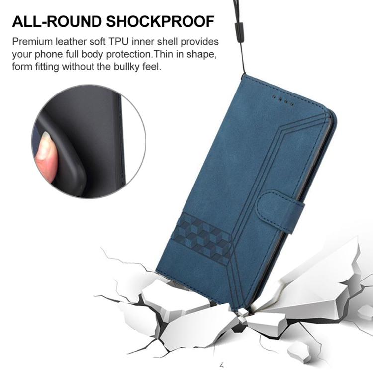 Custodia per telefono in pelle con effetto pelle cubica, For Galaxy S26 FE 5G, For Samsung Galaxy S26 Edge 5G, For Samsung Galaxy S26 Ultra 5G, For Samsung Galaxy S26 5G