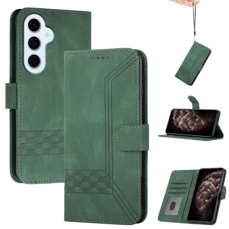 Custodia per telefono in pelle con effetto pelle cubica, For Galaxy S26 FE 5G, For Samsung Galaxy S26 Edge 5G, For Samsung Galaxy S26 Ultra 5G, For Samsung Galaxy S26 5G