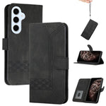 Custodia per telefono in pelle con effetto pelle cubica, For Galaxy S26 FE 5G, For Samsung Galaxy S26 Edge 5G, For Samsung Galaxy S26 Ultra 5G, For Samsung Galaxy S26 5G