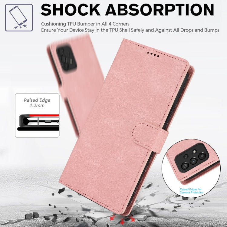 Custodia per telefono in pelle di vitello con texture effetto pelle di fantasia, For Samsung Galaxy A33 5G