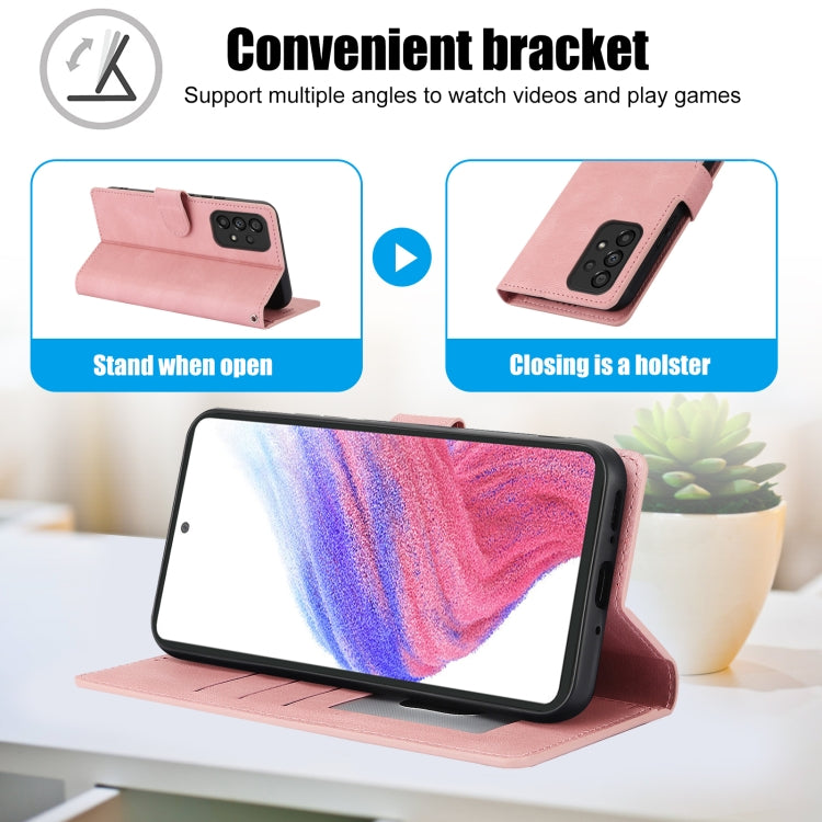 Custodia per telefono in pelle di vitello con texture effetto pelle di fantasia, For Samsung Galaxy A33 5G
