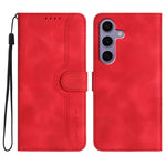 Custodia per telefono in pelle con motivo a cuore, For Samsung Galaxy S25 FE 5G, For Samsung Galaxy S25 5G, For Samsung Galaxy S25+ 5G, For Samsung Galaxy S25 Ultra 5G