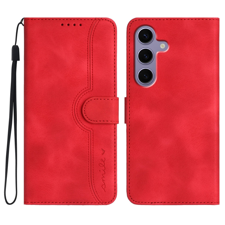 Custodia per telefono in pelle con motivo a cuore, For Samsung Galaxy S25 FE 5G, For Samsung Galaxy S25 5G, For Samsung Galaxy S25+ 5G, For Samsung Galaxy S25 Ultra 5G