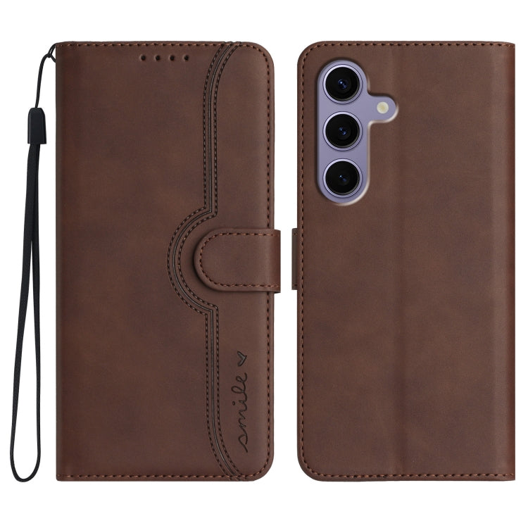 Custodia per telefono in pelle con motivo a cuore, For Samsung Galaxy S25 FE 5G, For Samsung Galaxy S25 5G, For Samsung Galaxy S25+ 5G, For Samsung Galaxy S25 Ultra 5G