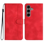 Custodia per telefono in pelle con motivo a cuore, For Samsung Galaxy S25 FE 5G, For Samsung Galaxy S25 5G, For Samsung Galaxy S25+ 5G, For Samsung Galaxy S25 Ultra 5G