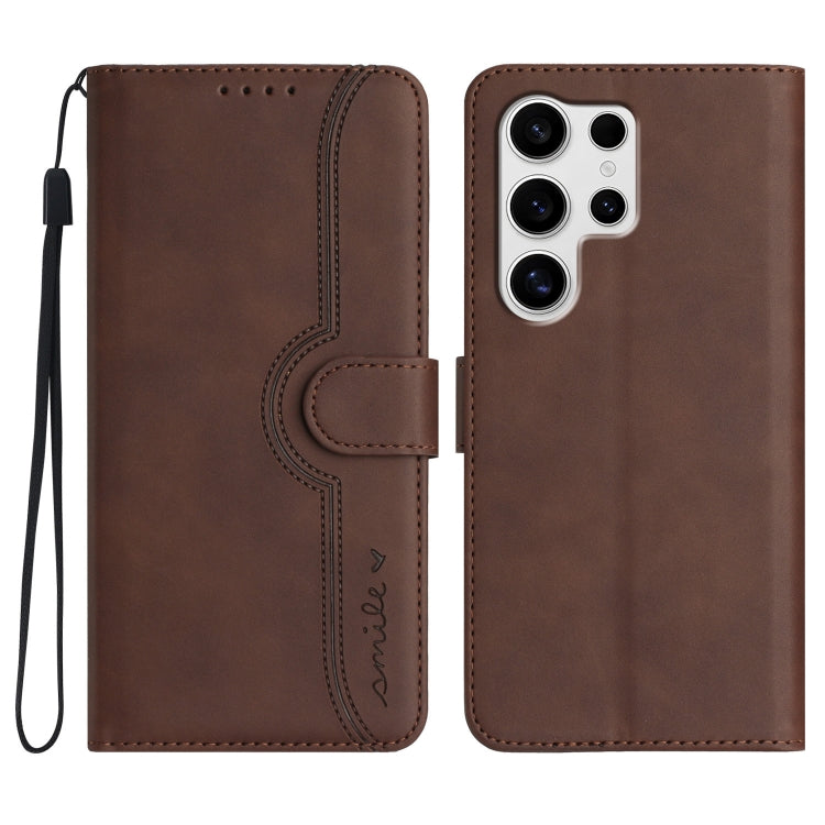 Custodia per telefono in pelle con motivo a cuore, For Samsung Galaxy S25 FE 5G, For Samsung Galaxy S25 5G, For Samsung Galaxy S25+ 5G, For Samsung Galaxy S25 Ultra 5G