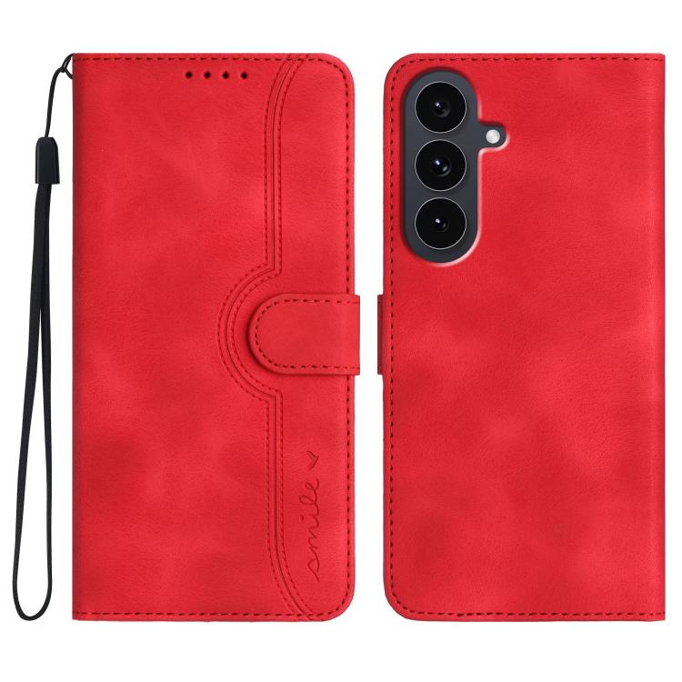 Custodia per telefono in pelle con motivo a cuore, For Samsung Galaxy S25 FE 5G, For Samsung Galaxy S25 5G, For Samsung Galaxy S25+ 5G, For Samsung Galaxy S25 Ultra 5G